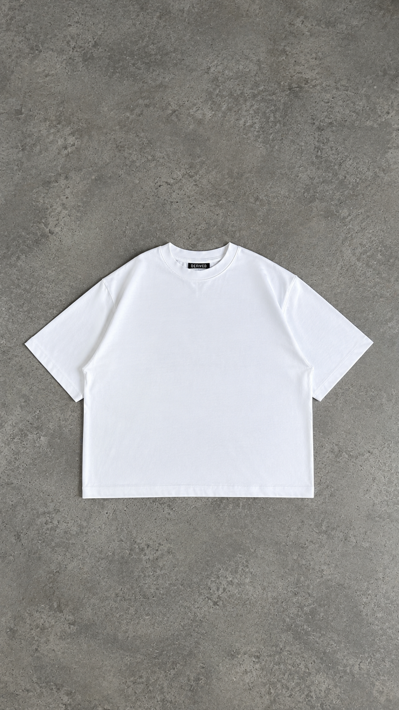 Cropped Box T - White