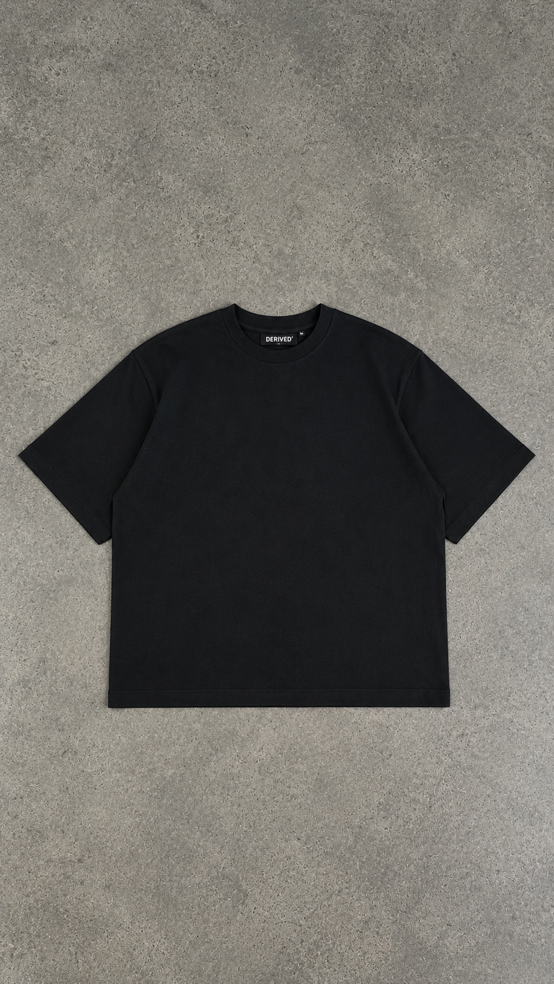 Cropped Box T - Black