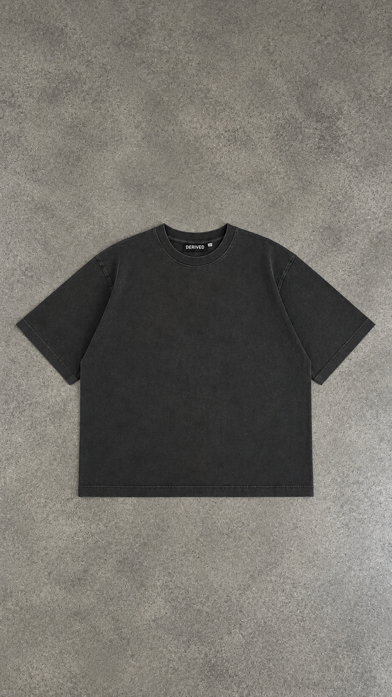 Cropped Box T - Vintage Slate